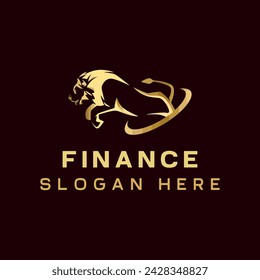 

Fintech logo template design. Abstract business finance sign. 