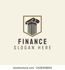 

Fintech logo template design. Abstract business finance sign. 