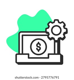 Fintech Solutions Illustration with Digital Finance Technology and Online Payment System Concept