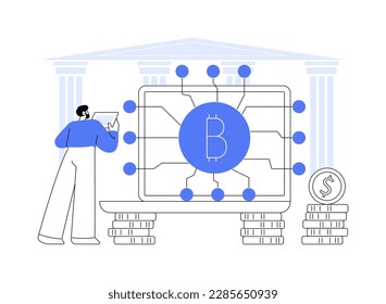 FinTech technology abstract concept vector illustration. Technology integration, financial services company, payment processing, stock trading app, lending marketplace, mortgage abstract metaphor.