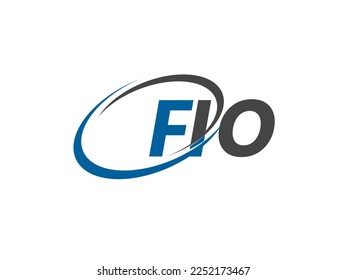 FIO letter creative modern elegant swoosh logo design
