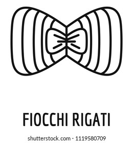 Fiocchi rigati icon. Outline fiocchi rigati vector icon for web design isolated on white background