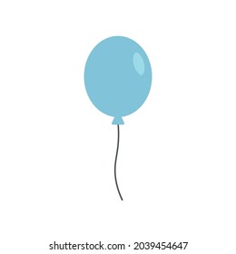 Fiolet ballon flying. Vector icon