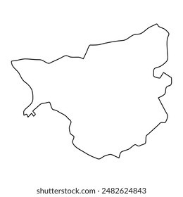 Fiorentino castelli map, administrative division of San Marino. Vector illustration.