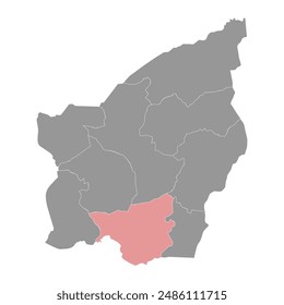 Fiorentino castelli map, administrative division of San Marino. Vector illustration.