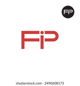 Diseño de monograma de letra de logotipo FIP