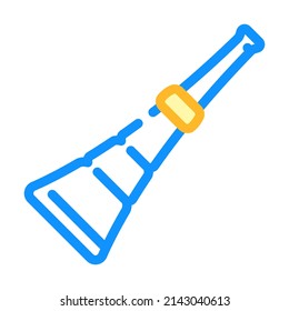 Flötenfarbsymbol-Vektorgrafik der Fipple Flöte. Flötenzeichen einzelne Symbolillustration