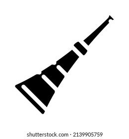 fipple flute glyph icon vector. fipple flute sign. isolated contour symbol black illustration