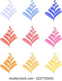Fir branch, logo design fragment of a branch, decoration New Year set