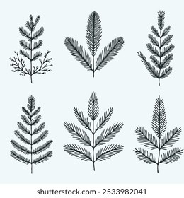 fir branches, coniferous tree, linear pine cones, pine, 
background with Christmas pattern, festive background, 
patterned Christmas background, pine needles
