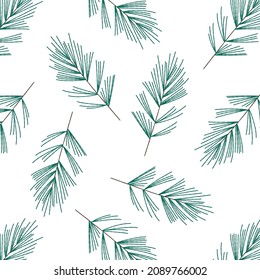 fir branches in a seamless pattern