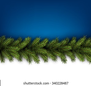Ã�Â¡ard with fir branches. Vector paper illustration.