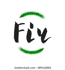 Fir brush lettering
