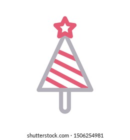 fir colour line vector icon