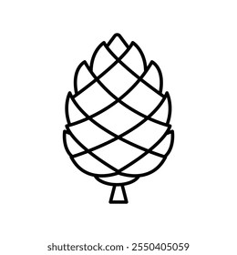 Tannenzapfen Symbol lineares Logo einzeln