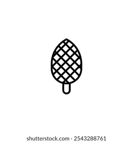 Fir cone icon symbol collection on white background.