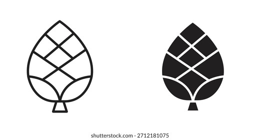 Tannenkegel-Symbol in Vektor. Logotyp