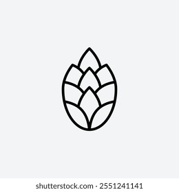 Icono de forro delgado de abeto aislado.