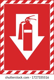 Fir Extinguisher Sign Alarm Vector Label