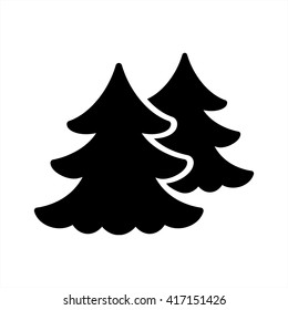 fir forest camping travel expedition tree icon black simple 