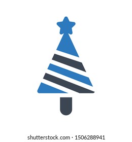 fir glyph colour vector icon