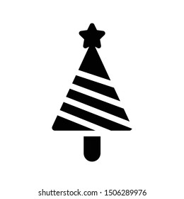 fir glyph flat vector icon