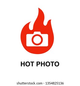 fir hot camera logo icon designs vector illustraton