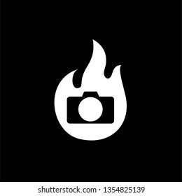 fir hot camera logo icon designs vector illustraton