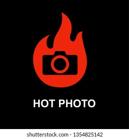 fir hot camera logo icon designs vector illustraton