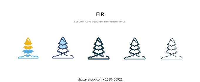 fir icon in different style vector illustration. two colored and black fir vector icons designed in filled, outline, line and stroke style can be used for web, mobile, ui