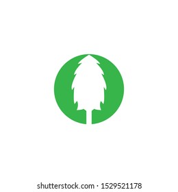 Fir illustration template vector icon