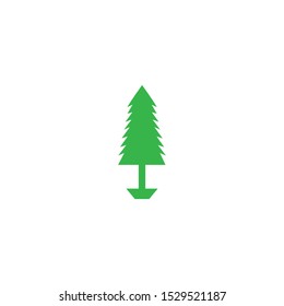 Fir illustration template vector icon