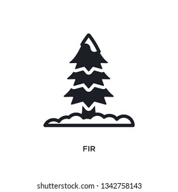 fir isolated icon. simple element illustration from winter concept icons. 
