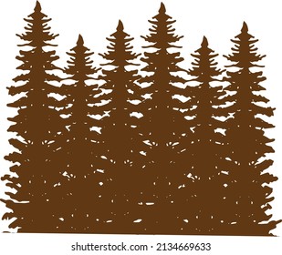 El filo como el bosque verde que se puede hacer para un icono en la camiseta 