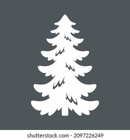 Fir pine tree wood forest quality vector illustration cut