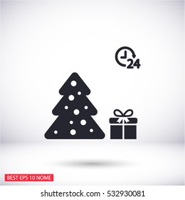 fir a present  icon vector