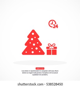 fir a present  icon vector
