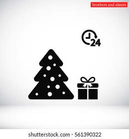 fir a present  icon vector