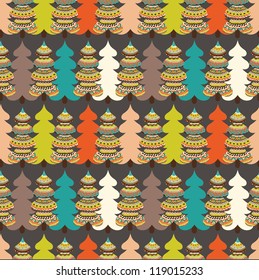 Fir seamless pattern
