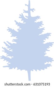 Fir Silhouette for Entourage and Background