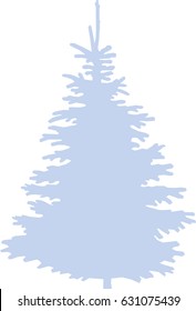 Fir Silhouette for Entourage and Background