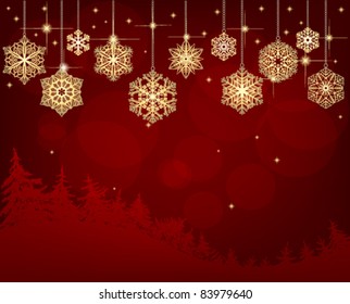Fir tees and Christmas decoration