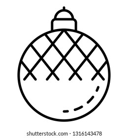 Fir tree ball icon. Outline fir tree ball vector icon for web design isolated on white background