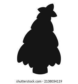 Bierbaum. Schwarze Silhouette. Vektorgrafik einzeln auf weißem Hintergrund. Design-Element. Vorlage für Ihr Design, Bücher, Aufkleber, Plakate, Karten, Kinderbekleidung.