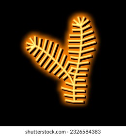 vector de señal de luz de neón de rama de árbol de abeto. ilustración de rama de árbol de archivos