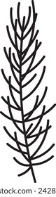 Tannenbaumzweig Silhouette Vektor-Illustration