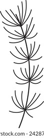 Ilustración vectorial de la silueta del árbol de abeto
