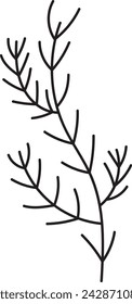Tannenbaumzweig Silhouette Vektor-Illustration