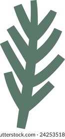 Fir Tree Branch Vector Illustration