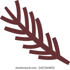 Fir Tree Branch Vector Illustration